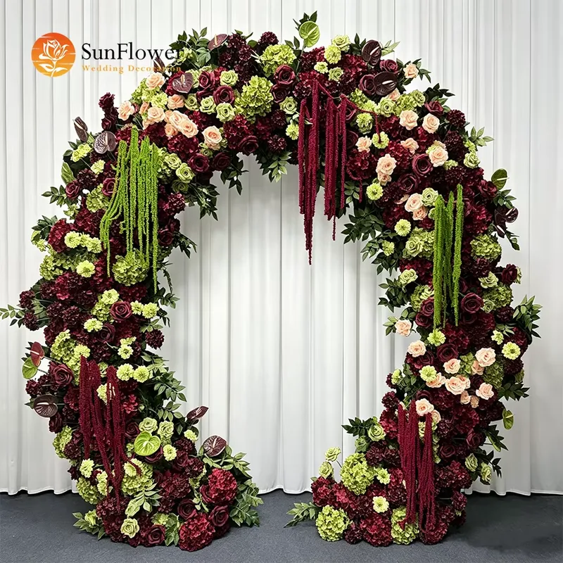 Burgundy Sage Green Trailing T - đánh giá và giá Wedding Arch Flower