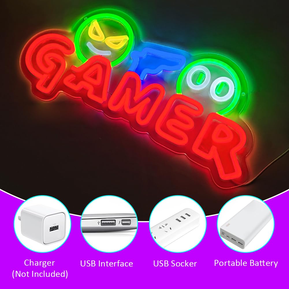 Gamer Neon Sign LED Wall Light - đánh giá và giá Wedding Led