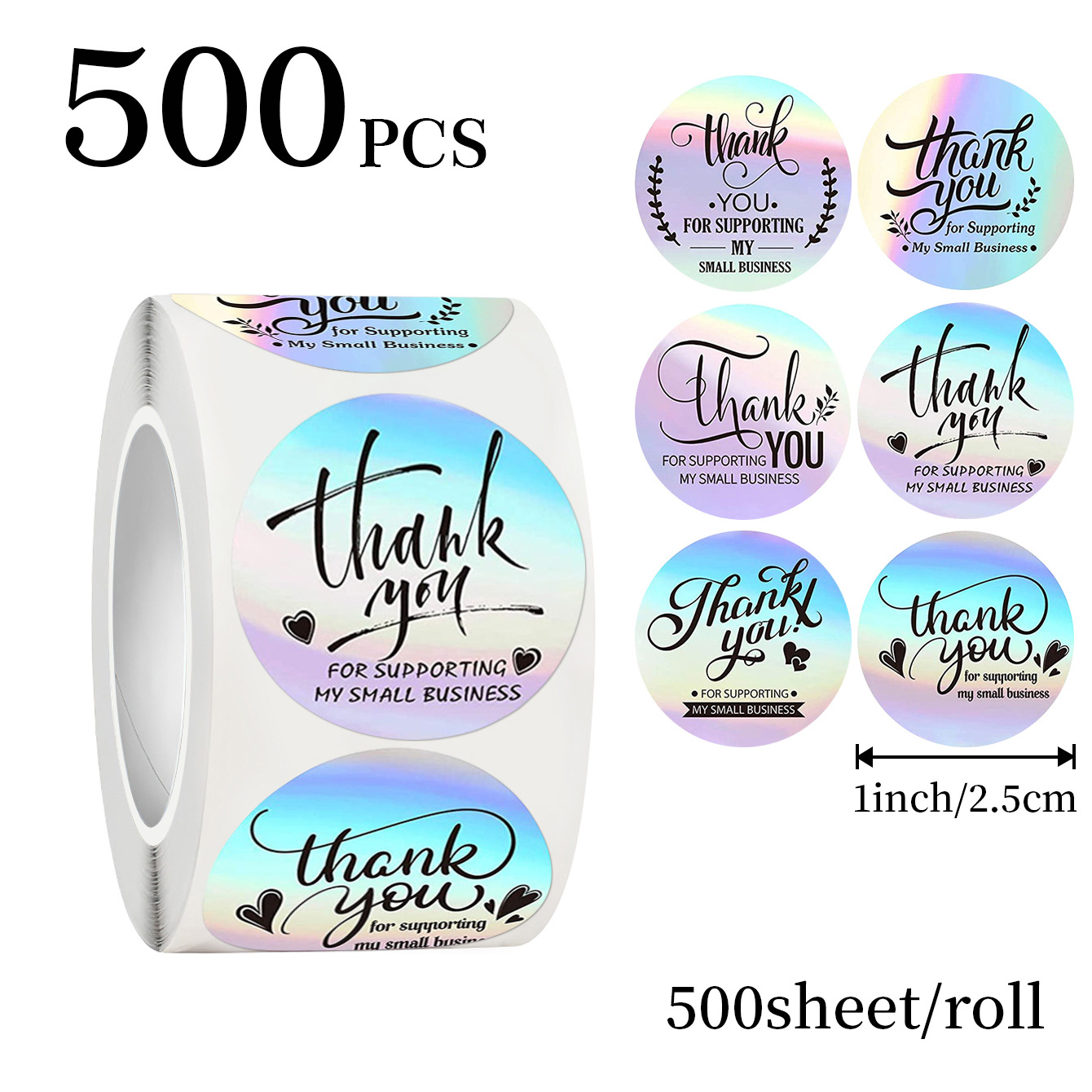 JCAC 500pcs/roll 1 Inch Hologr - đánh giá và giá Wedding Souvenir