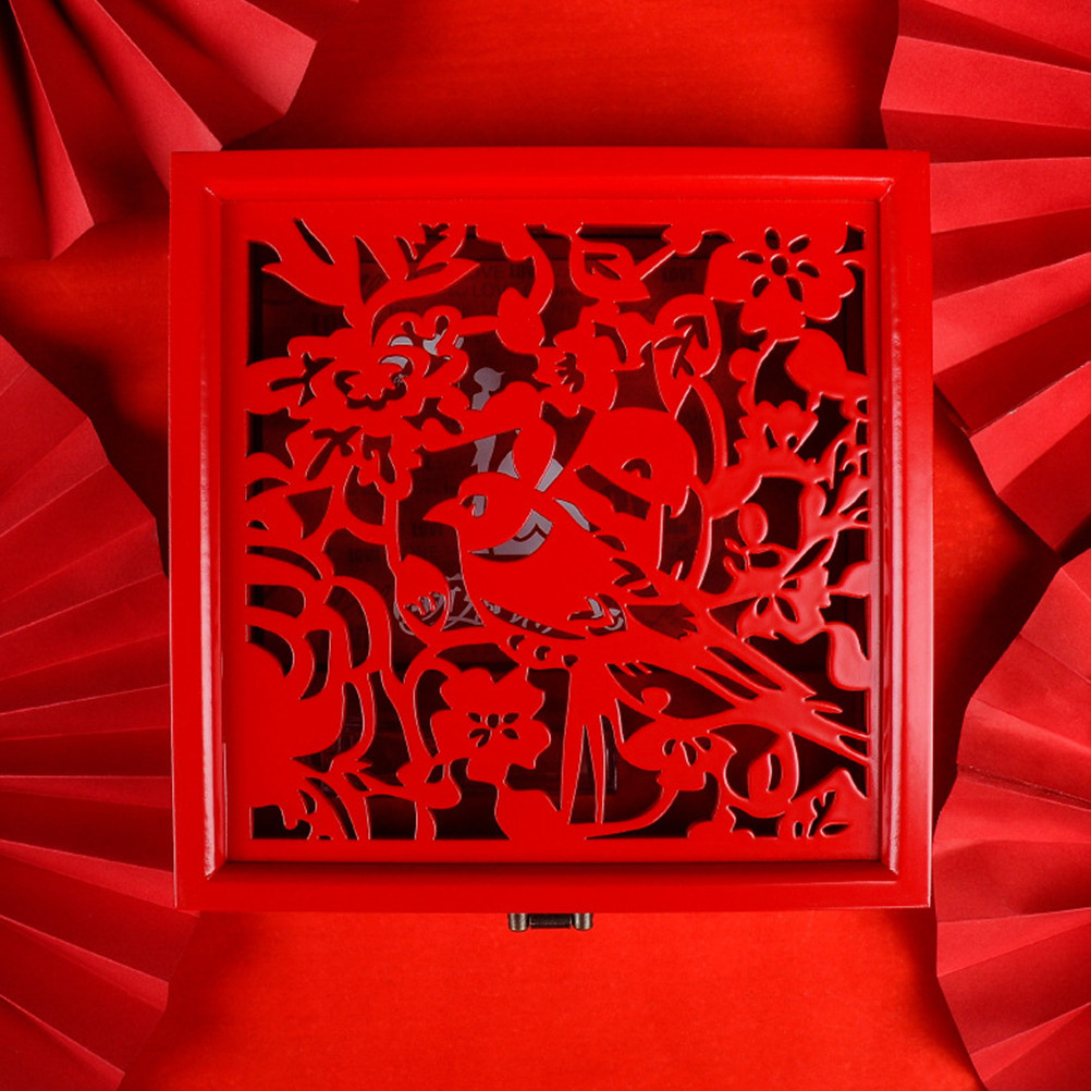 Red Chinese Style Carved Weddi - đánh giá và giá Wedding Souvenir