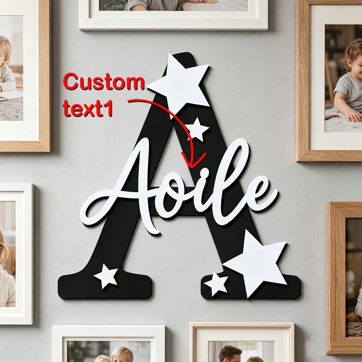 1pc Custom Star Initial Wooden - đánh giá và giá Wedding Souvenir