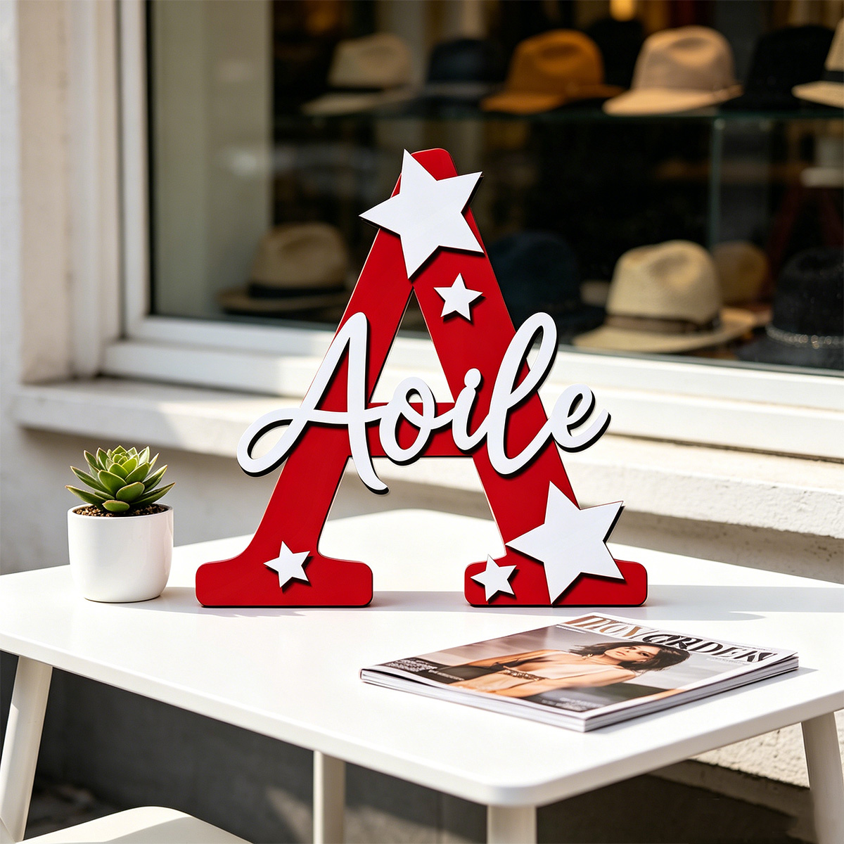 1pc Custom Star Initial Wooden - đánh giá và giá Wedding Souvenir