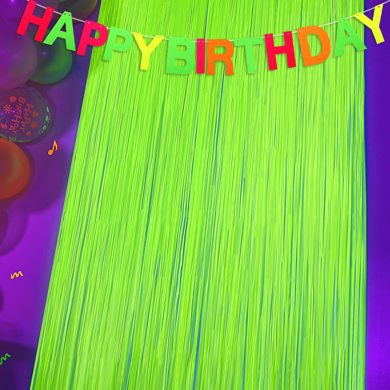 Glow Party Neon Foil Fringe Cu - đánh giá và giá Wedding Backdrop Curtain