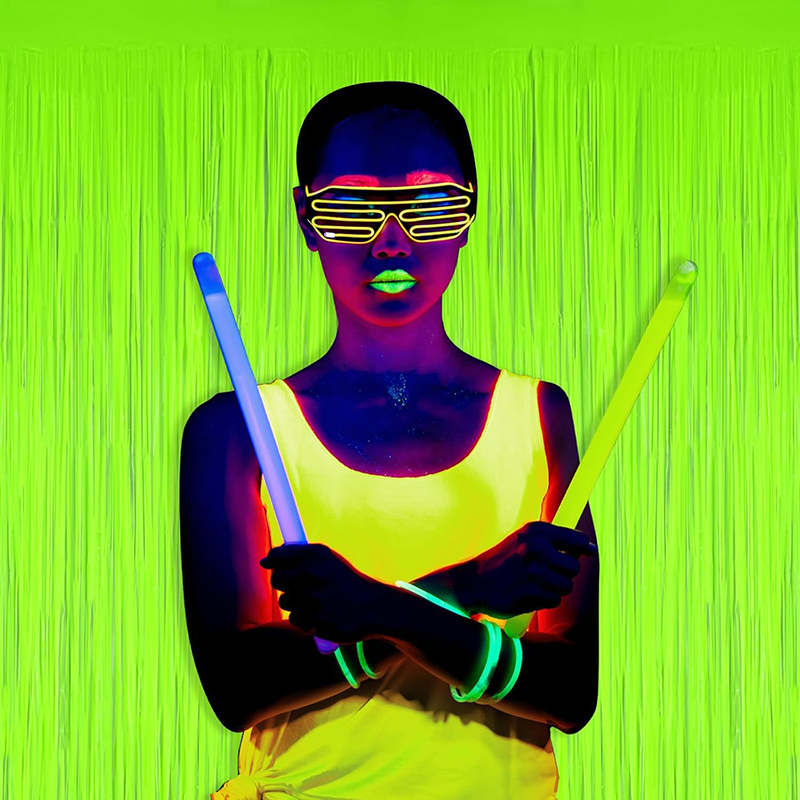 Glow Party Neon Foil Fringe Cu - đánh giá và giá Wedding Backdrop Curtain