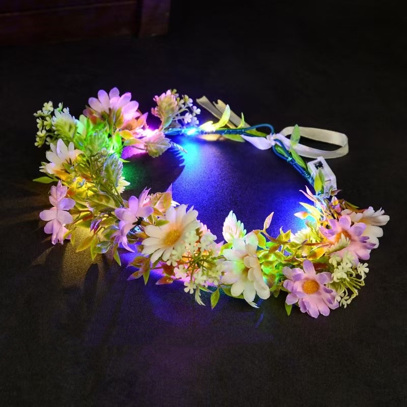 LED Light Up Flower Crown Head - đánh giá và giá Wedding Arch Flower
