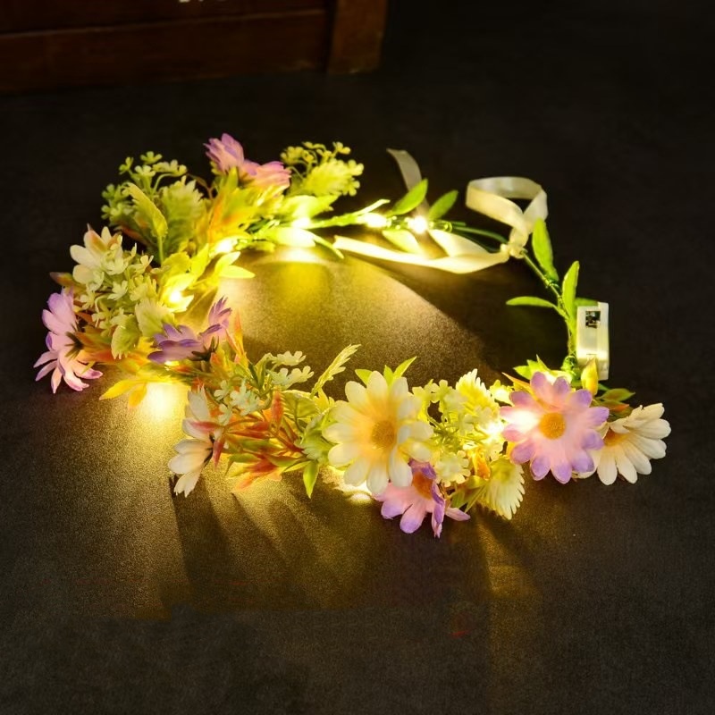 LED Light Up Flower Crown Head - đánh giá và giá Wedding Arch Flower
