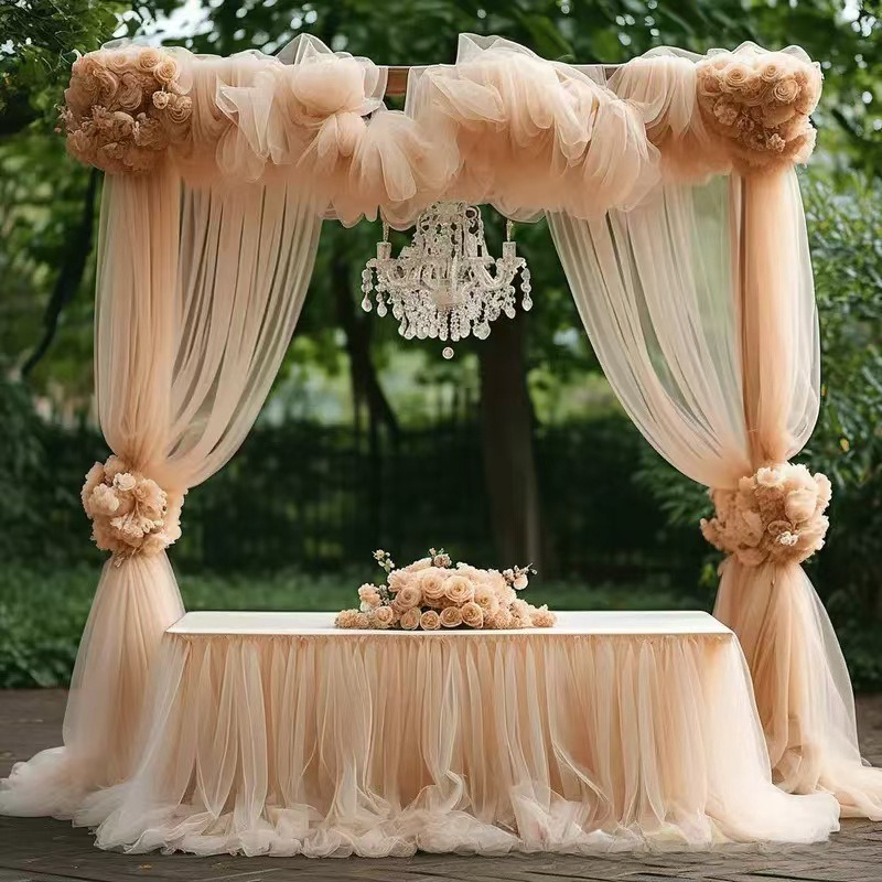 6 Meters Wedding Arch Drape Fa - đánh giá và giá Wedding Backdrop Curtain