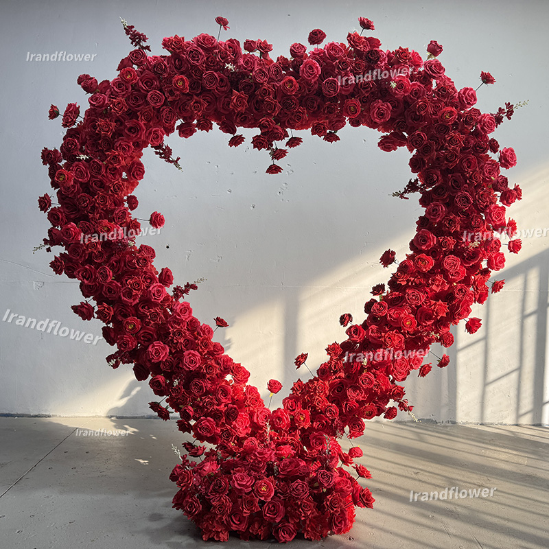 Red Heart Arch Shaped Artifici - đánh giá và giá Wedding Arch Flower
