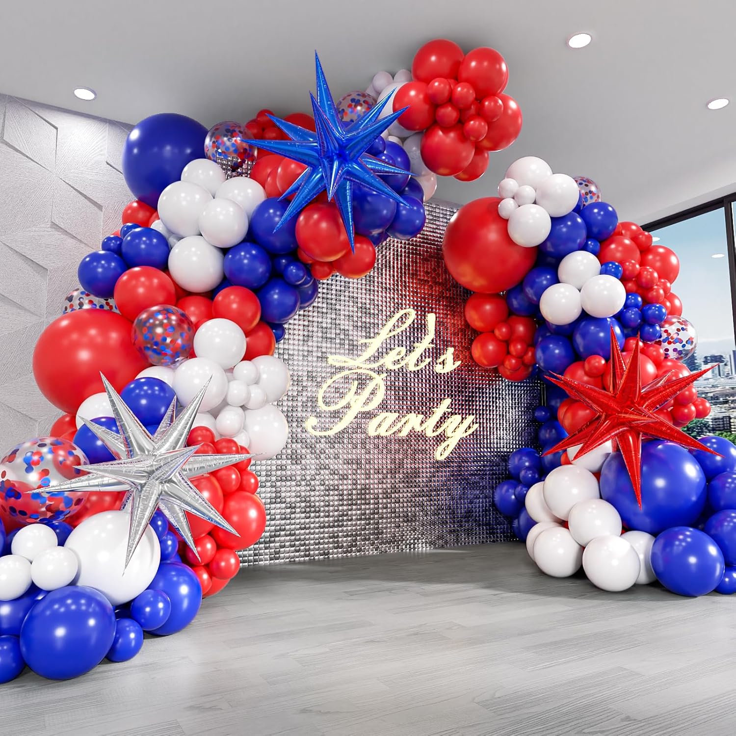 129pcs Red White and Blue Ball - đánh giá và giá Wedding Supply Kit