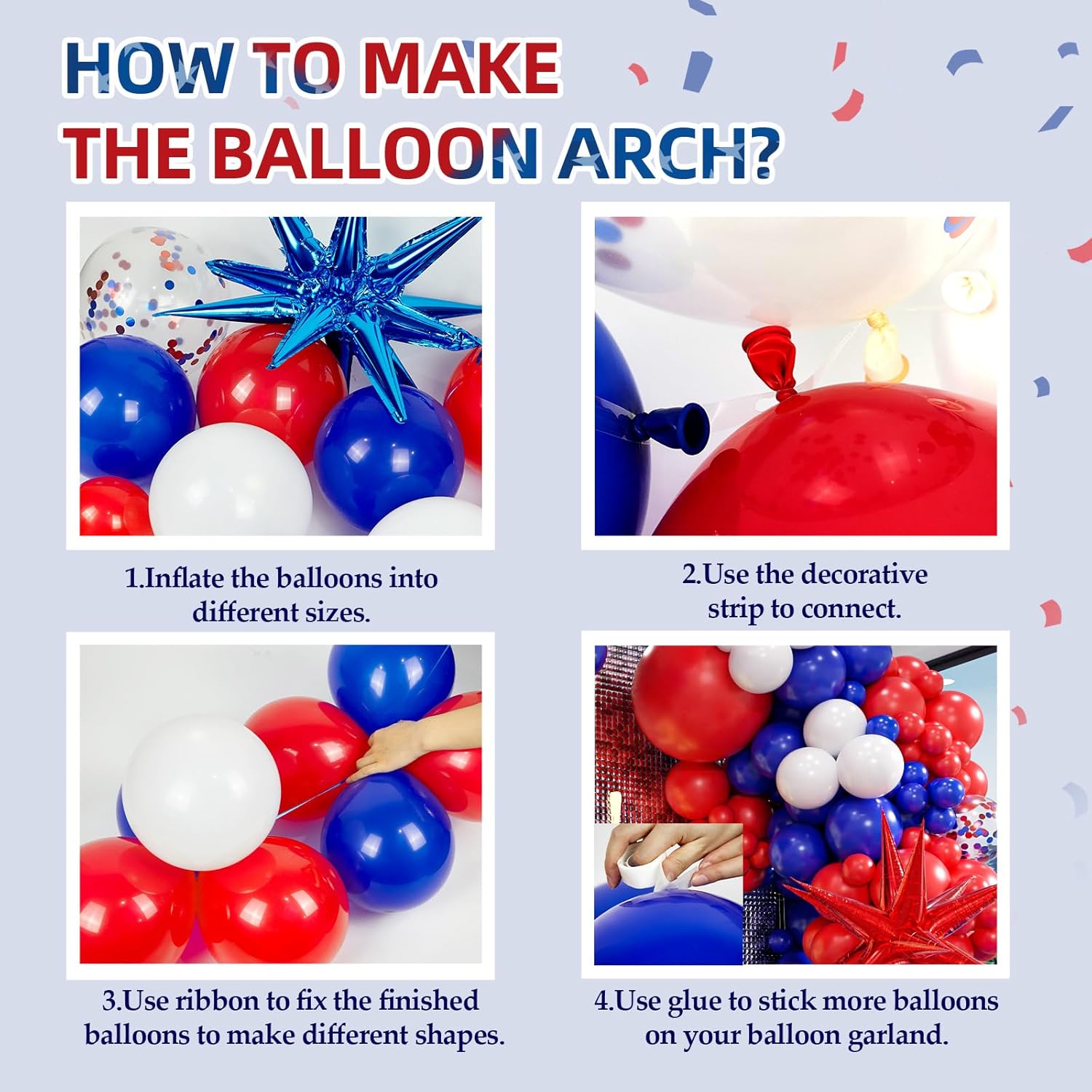 129pcs Red White and Blue Ball - đánh giá và giá Wedding Supply Kit