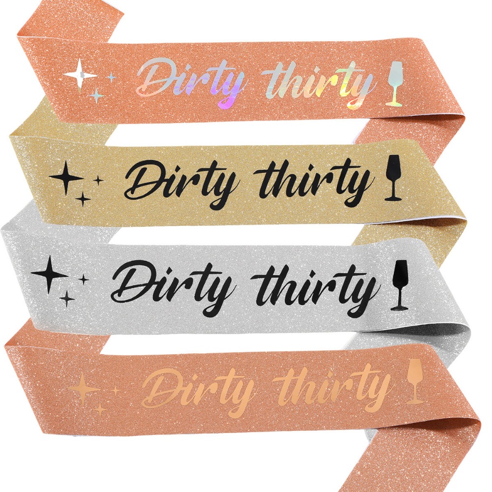 Dirty Thirty Sash Glitter Sati - đánh giá và giá Bride Tribe Sash